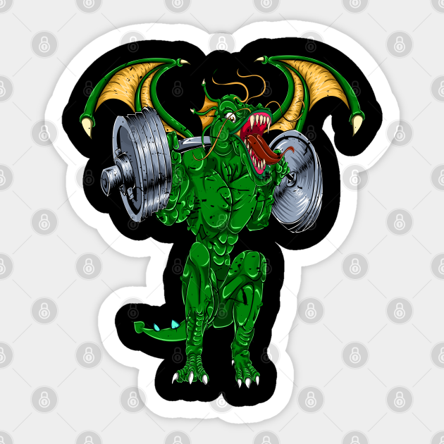 Dragon Squat Workout Workout Sticker TeePublic